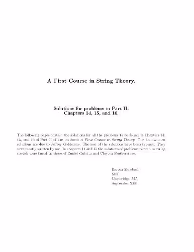 خرید و دانلود نسخه کامل کتاب Introduction to string theory. Solutions to problems