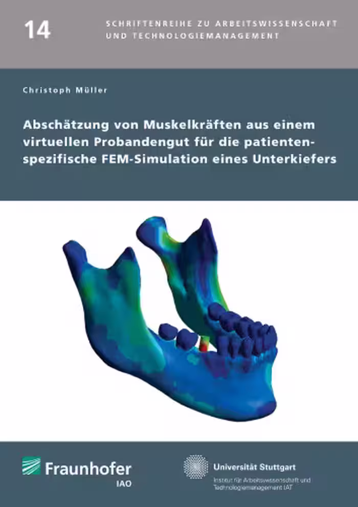 خرید و دانلود نسخه کامل کتاب Abschätzung von Muskelkräften aus einem virtuellen Probandengut für die patientenspezifische FEM-Simulation eines Unterkiefers
