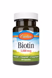 کپسول بیوتین 5000 mcg برند Carlson ـ بسته 50 عددی