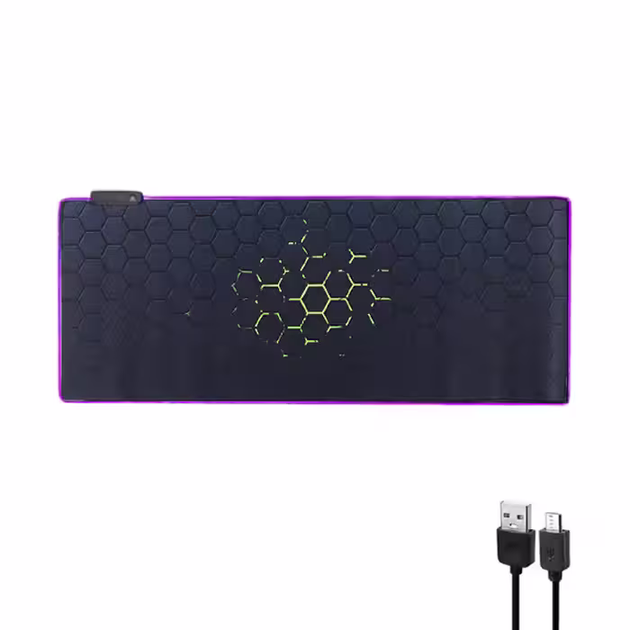 ماوس پد RGB مخصوص بازی 80*30 لانه زنبوری