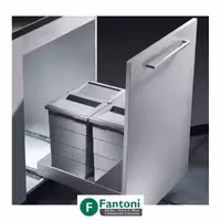 سطل چند منظوره توکار ریل از کف هایلو کد 361641 مدل باتم مانت جهت یونیت عرض 400mm فانتونی Q240