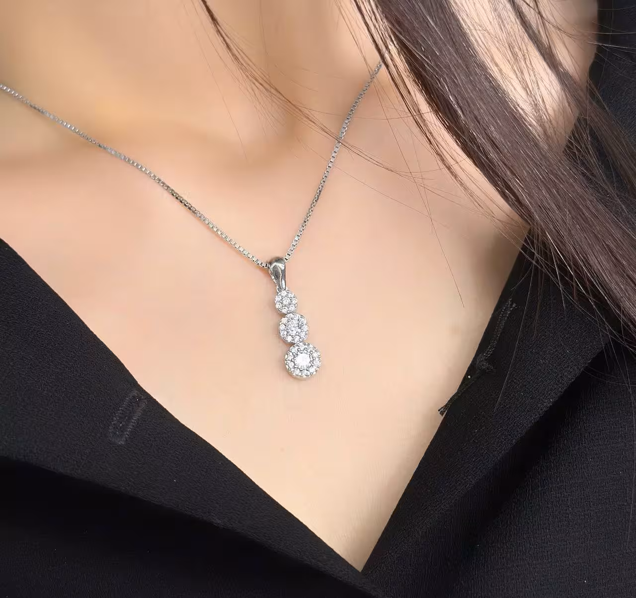 گردنبند زنانه نقره کد 20388