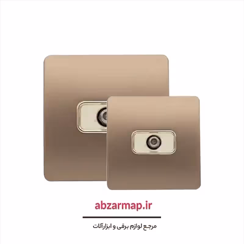 پریز آنتن مدل کریستال بژ طلایی آسیا الکتریک