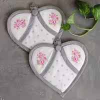 دستگیره قلبی مخمل ژاسمین- طرح 17
