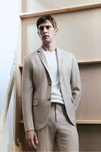 کت بلیزر مردانه ژاکت تناسب باریک اورجینال H&M