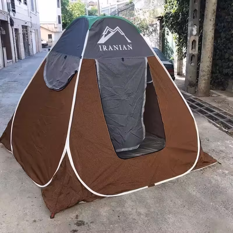چادر مسافرتی 12 نفره فنری جنس آکسفورد برنو با ابعاد 9 متر