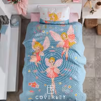 روتختی پنبه دوزی دخترانه طرح تینکربل مدل Power Girl