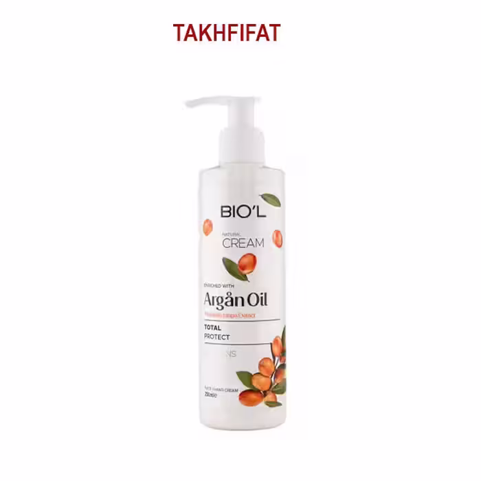 کرم پمپی دست و صورت حاوی آرگان و عصاره لاله عباسی بیول 250 میل