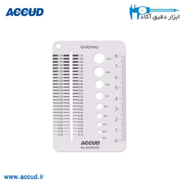 شابلون سوراخ و شکاف Accud (آکاد) مدل 940-010-01