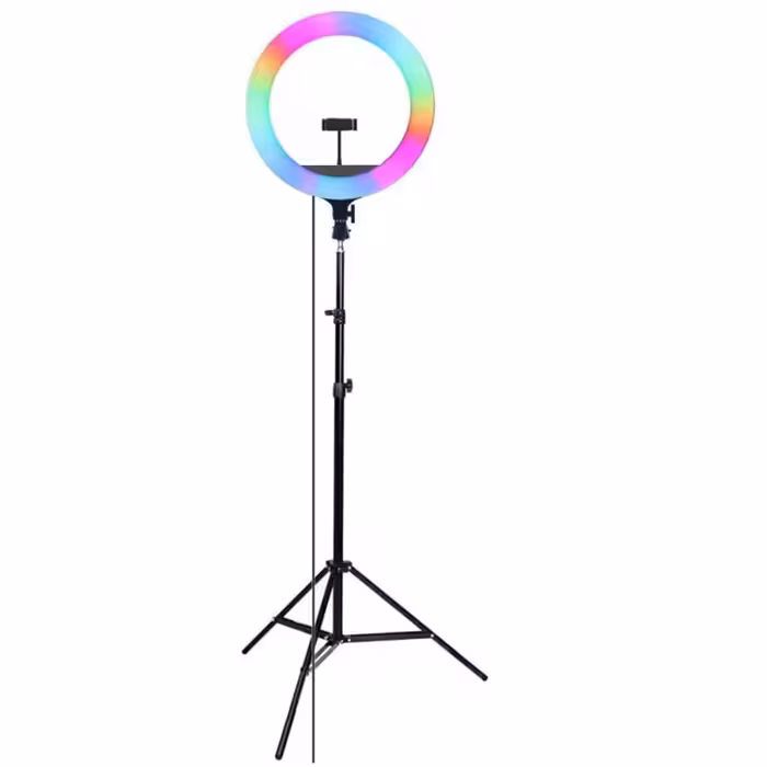 رینگ لایت مدل MJ26-RGB به همراه پایه