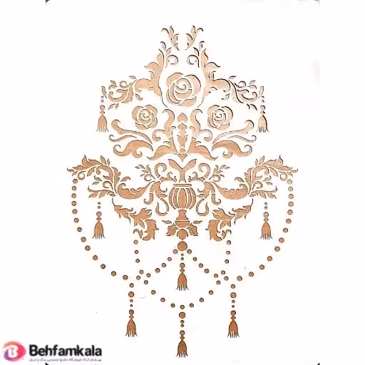 شابلون استنسیل طرح لوستر کد F154 ابعاد 40*50