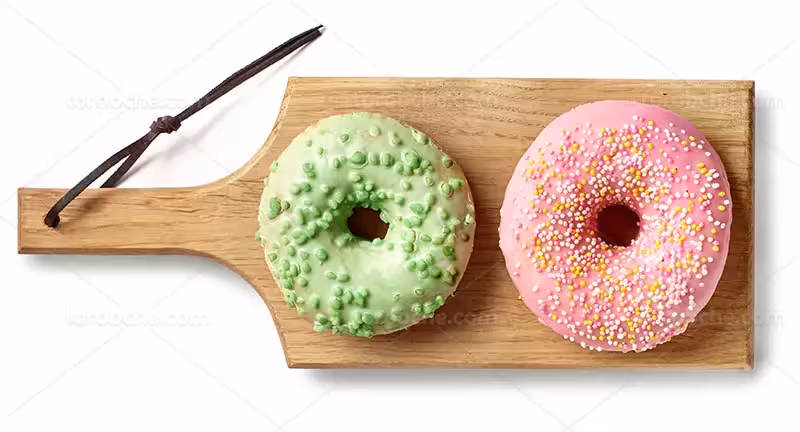 عکس دونات میوه ای | گرافیک با طعم تربچه