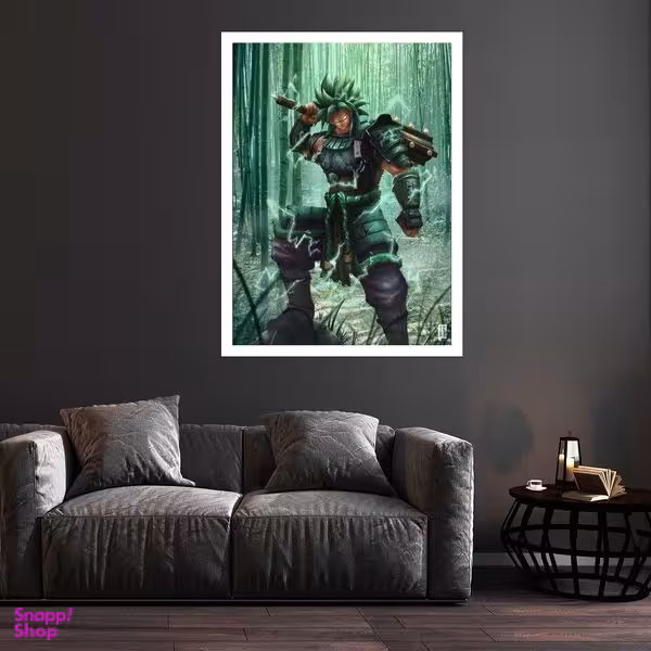 تابلو بکلیت طرح Samurai Broly مدل قاب شاسی W-S8413