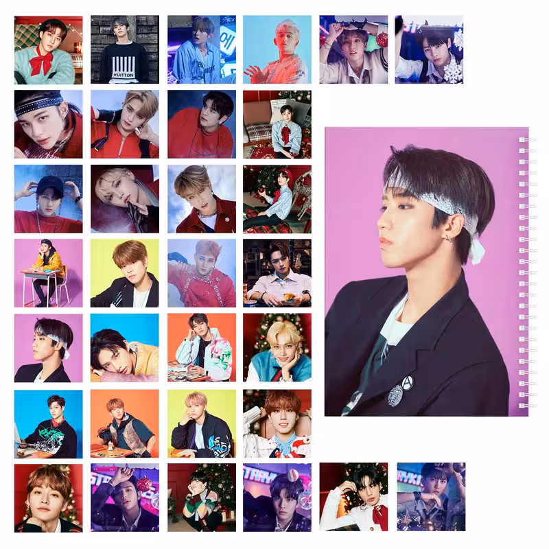 دفتر مشق باژیکان مدل استری کیدز کد 2021159 به همراه فتوکارت مجموعه 32 عددی