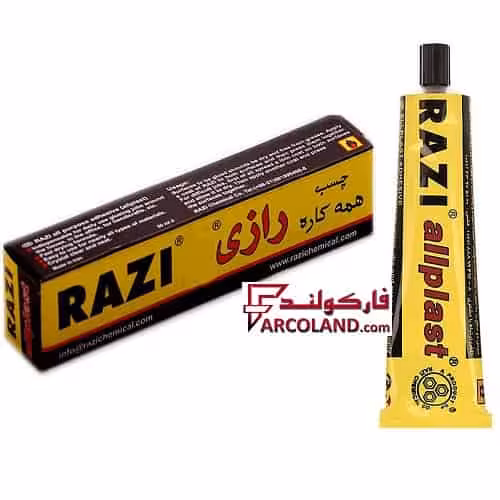 چسب مایع متوسط رازی حجم 50 میلی لیتر مدل همه کاره allplast