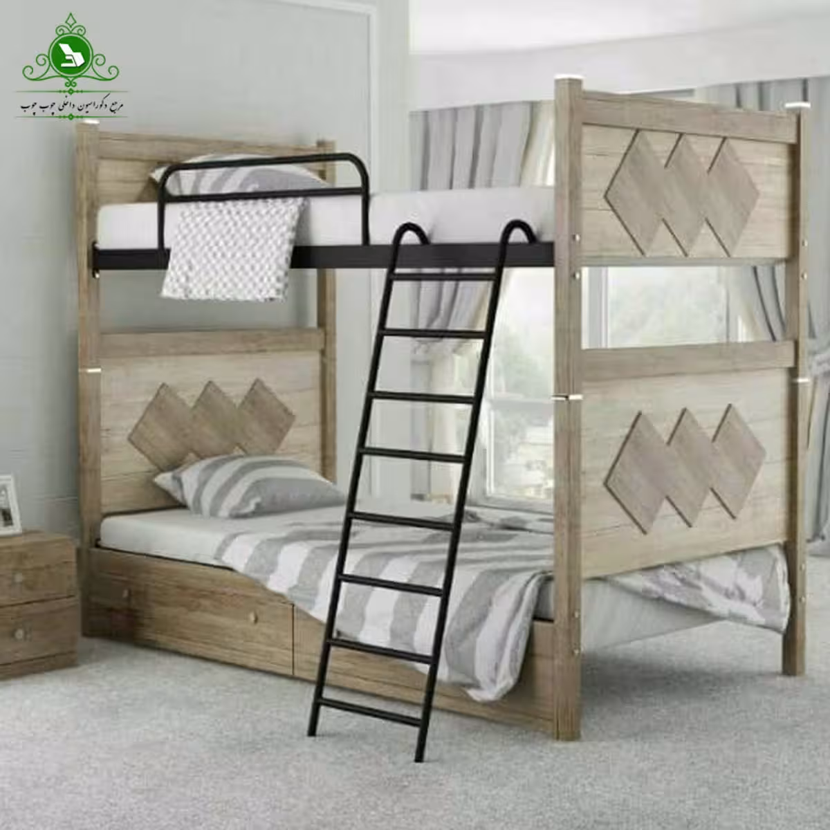 تخت خواب دو طبقه مدل لوزی