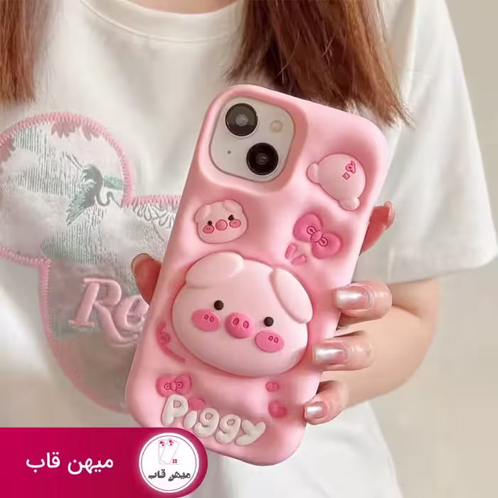 قاب گوشی آیفون piggy - بچه خوک پاپ سوکتی - کد (33905)