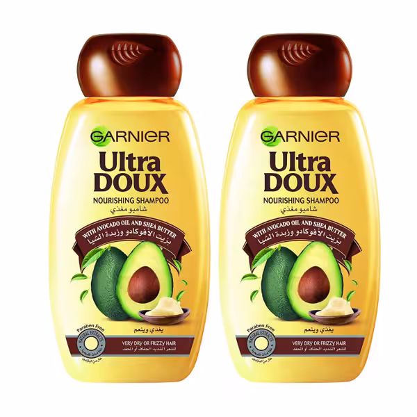 شامپو مو گارنیه (گارنیر) مدل Avocado and Shea Butter حجم 400 میلی لیتر مجموعه 2 عددی