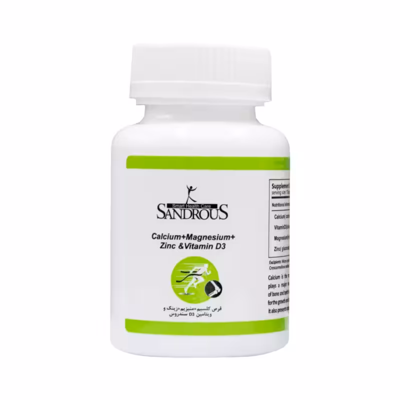 قرص کلسیم   منیزیم   زینک   ویتامین د  60 عددی سندروس