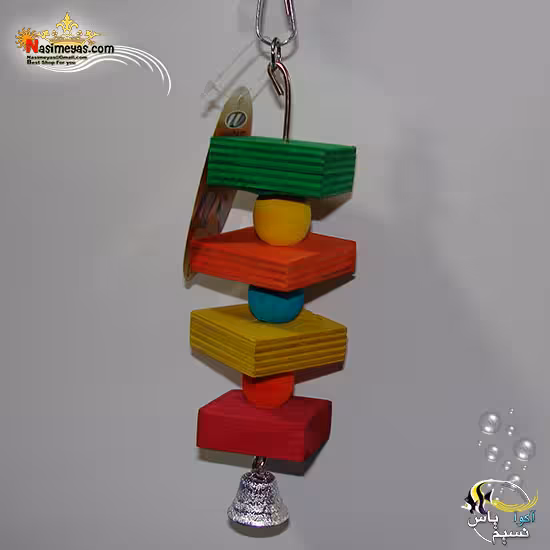 اسباب بازی پرنده چوبی زنگوله دار کد 1072