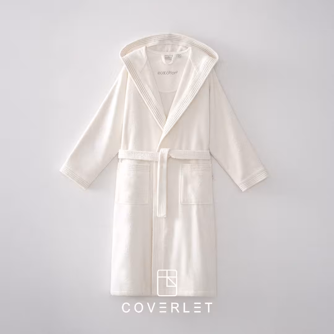 حوله تن‌پوش مردانه کرم 100٪ پنبه ارگانیک مدل Ecosoft