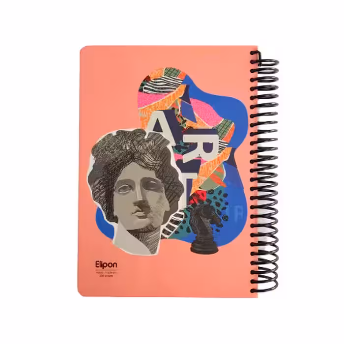 دفتر 200 برگ سیمی فانتزی جلد سخت الیپون طرح 5