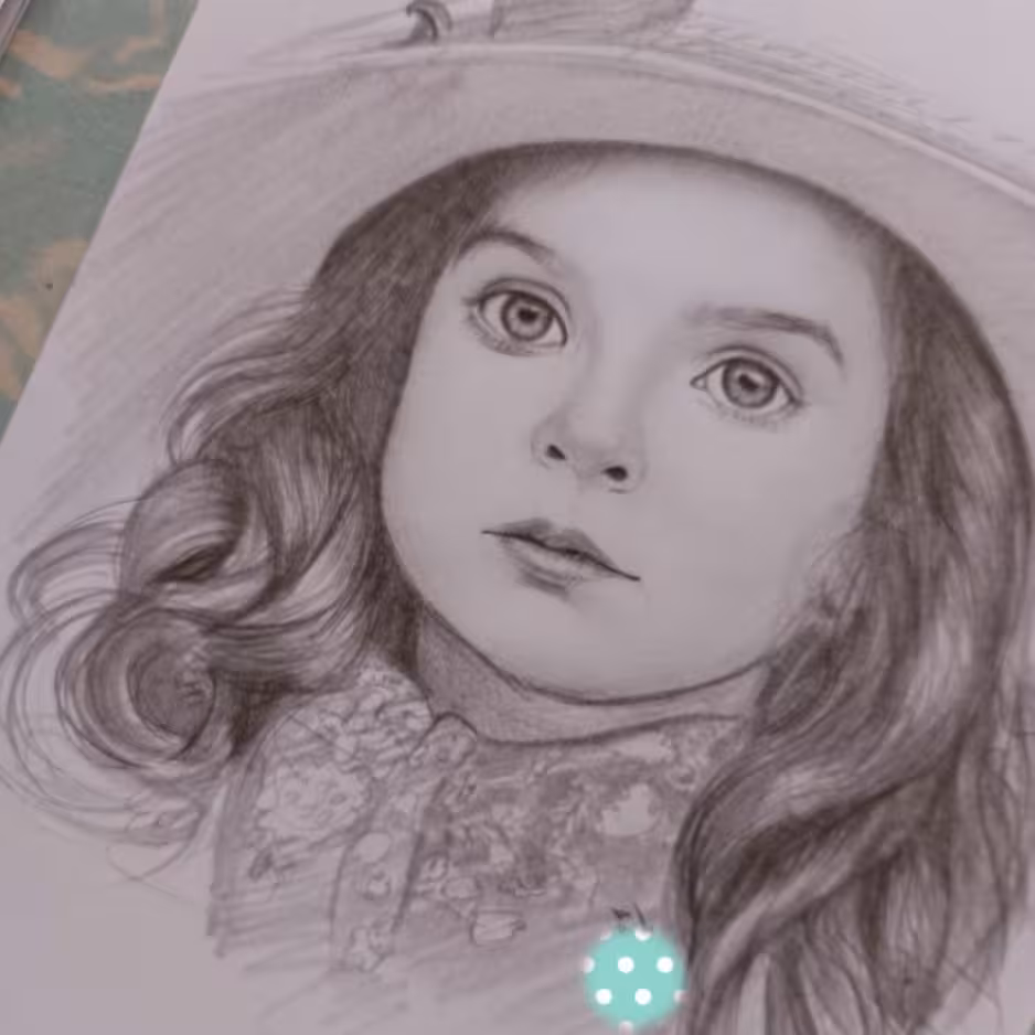 طراحی چهره با مداد 20در 20