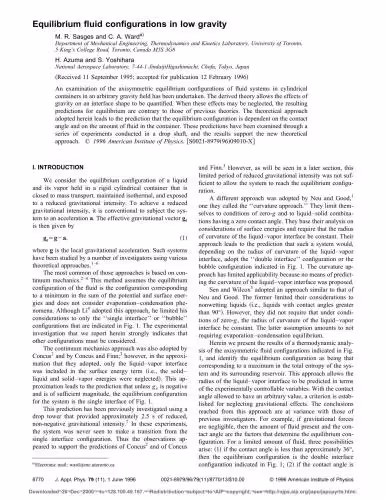 خرید و دانلود نسخه کامل کتاب Equilibrium fluid configurations in low gravity
