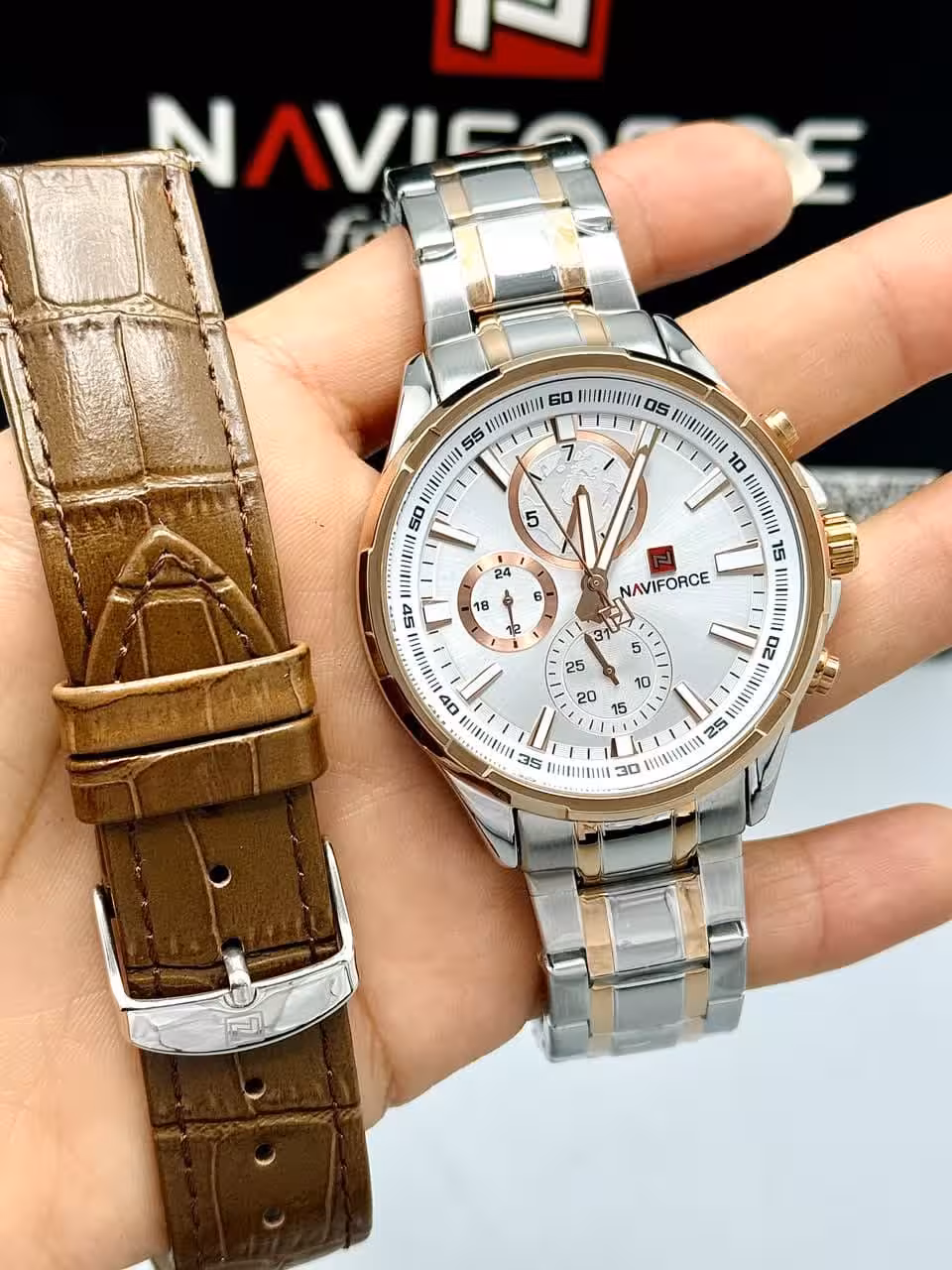 ساعت اورجینال مردانه ناویفورس مدل کادویی با رفرنس NAVIFORCE NF9089 SRS