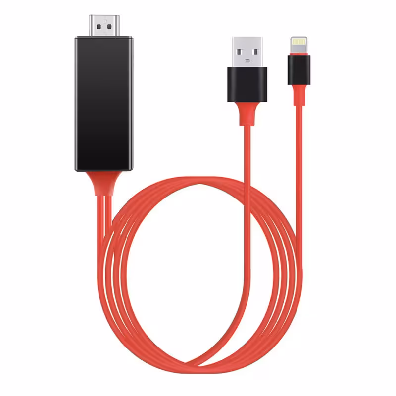 کابل تبدیل HDMI به لایتنینگ و یو اس بی کوتتسی مدل 33021 طول 2 متر