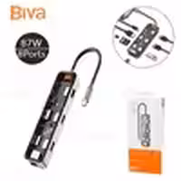 هاب 8 پورت تایپ سی بیوا Biva HUB-03 Type-C 8 in 1 Docking Station