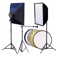 کیت نور سافت باکس 5 لامپی با رفلکتور 80 سانتی D-kit35