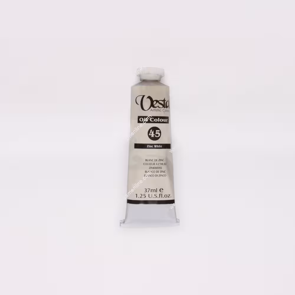 رنگ روغن 37 میل تکرنگ وستا مدل Zinc White 45