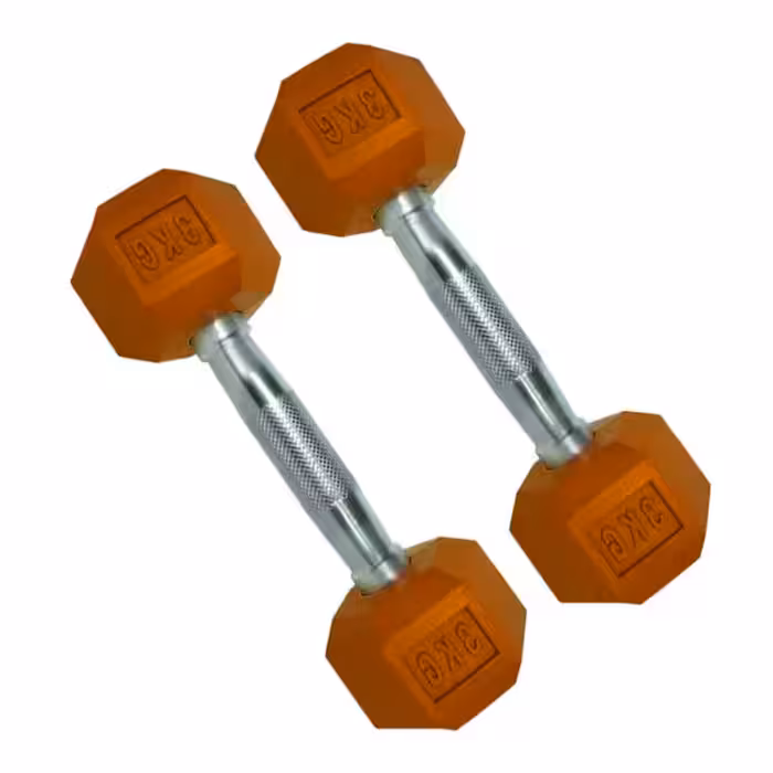 دمبل مدل شش ضلعی وزن 3 کیلوگرم بسته 2 عددی