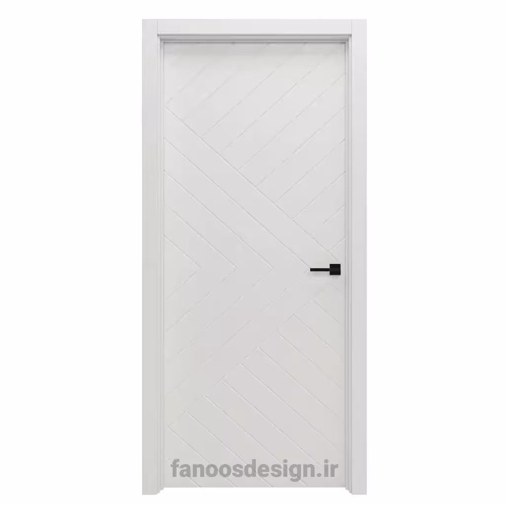 درب مدرن سه‌تکه با طرح شِورون سفید کد 30638