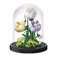 لگو گل لاله مدل Flowers کد 7237، تعداد 160 قطعه، همراه قاب شفاف