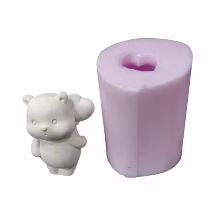 قالب سیلیکونی خرس بادکنک به دست قطر 3 ارتفاع 6سانت