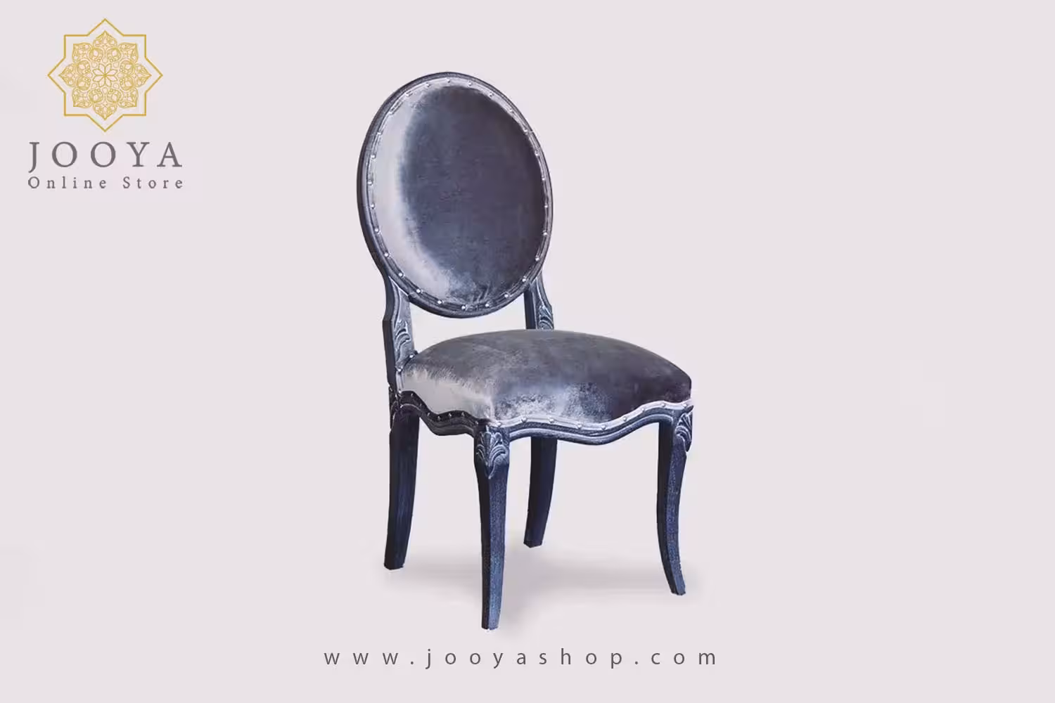 صندلی چوبی نئوکلاسیک لاپند طوسی