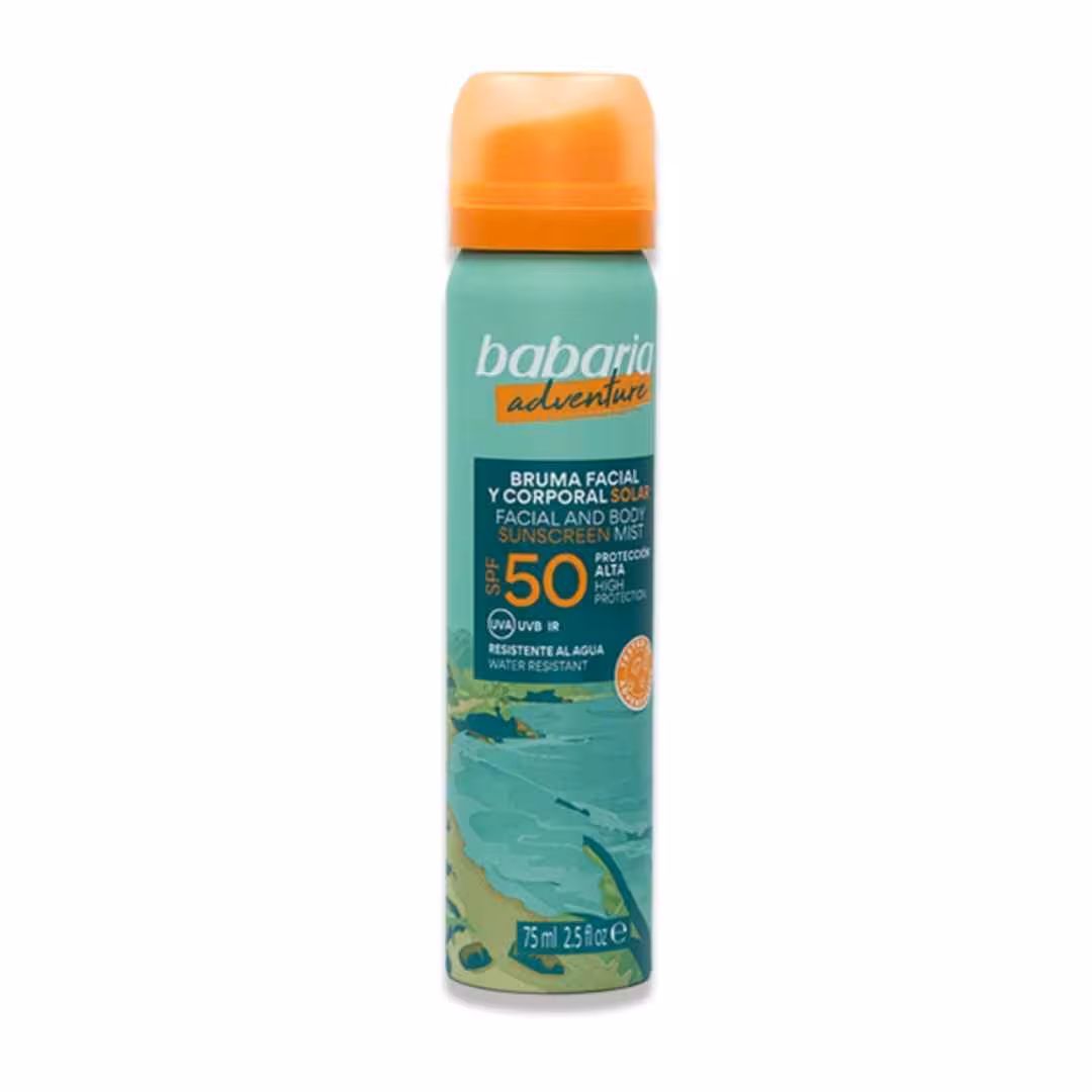 مشخصات، خرید و قیمت اسپری ضدآفتاب صورت و بدن باباریا مدل Adventure با SPF 50 حجم 75 میل ⭐️ ویان مارکت