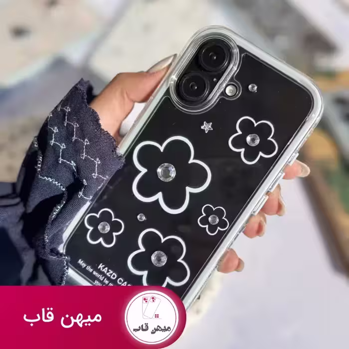 قاب گل آبی نگین دار - کد (118604)