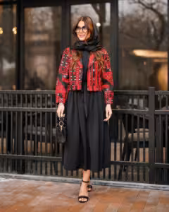 کت سارافون زنانه تافته مدل شیده