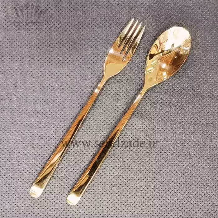 سرویس قاشق چنگال برند رولنزا مدل A36-طلایی براق