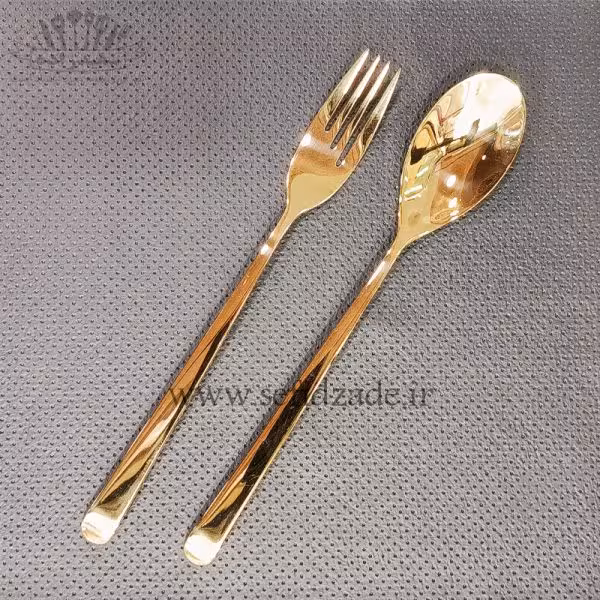 سرویس قاشق چنگال برند رولنزا مدل A36-طلایی براق