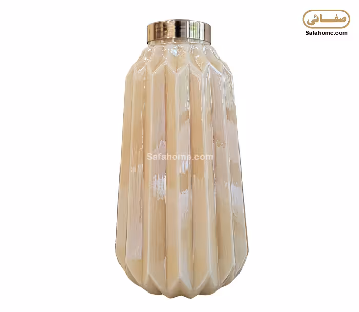 گلدان شیشه ای کاراملی