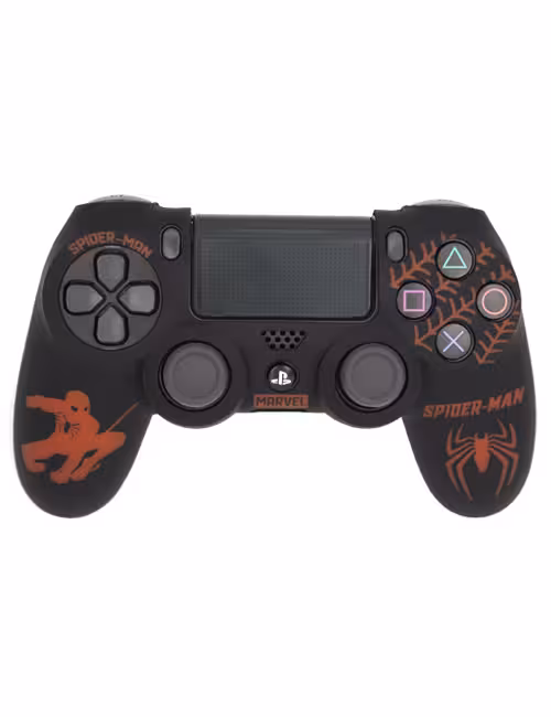 روکش محافظ دسته PS4 لیزری مشکی قرمز طرح اسپایدرمن کد a