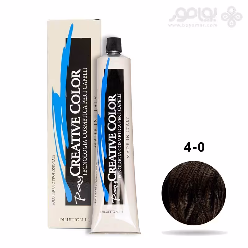 رنگ موی کریتیو شماره 40 رنگ قهوه ای متوسط حجم 100 میل