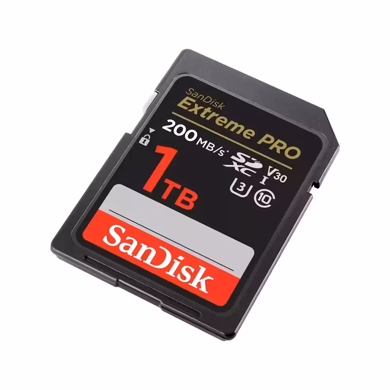 ارسال فوری   امکان خرید حضوری   کارت حافظه SDXC سن دیسک مدل sandisk Extreme Pro V30 کلاس 10 استاندارد UHS-I U3 سرعت 200mbps ظرفیت 1 ترابایت