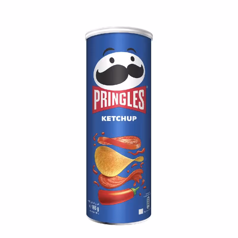 چیپس پرینگلز مناسب گیاهخواران با طعم کچاپ حجم 165 گرم