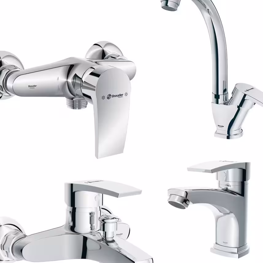 ست شیرآلات شودر مدل اطلس توپلاس ( کروم )