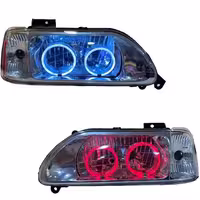 خرید چراغ جلو اسپرت پراید 131 مدرن مدل Bmw-3D مولتی کالر (ریموت دار) داخل فابریک بدون موتور دو عددی | اتوموبی